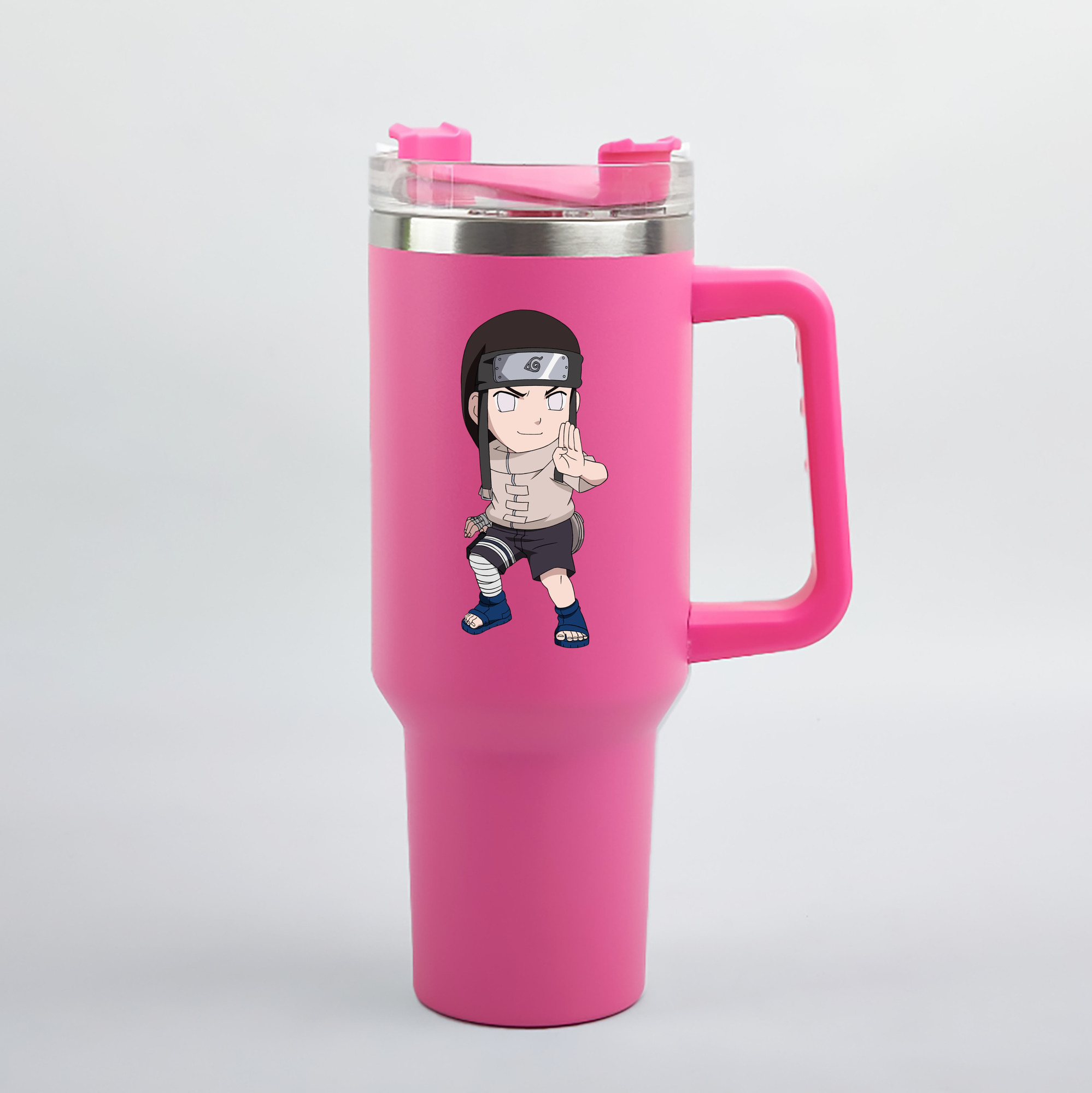 （画像用） NARUTO -ナルト- 日向ネジ Hyūga Neji 1200mL車用タンブラー（カラープリント）